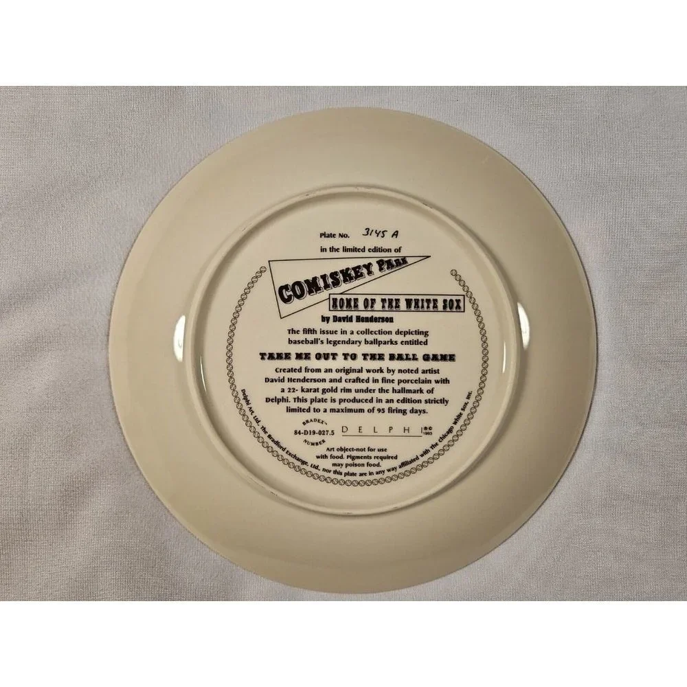 Comiskey Park - Take Me‎ Out to the Ball Game Bradford Plate - NIB (SH3U)